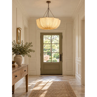 Lustre Ombrina com Tecido Recolhido