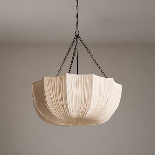 Lustre Ombrina com Tecido Recolhido