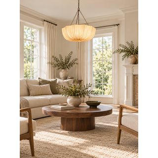 Lustre Ombrina com Tecido Recolhido