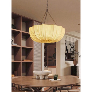 Lustre Ombrina com Tecido Recolhido
