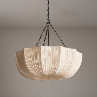 Lustre Ombrina com Tecido Recolhido