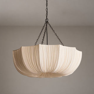 Lustre Ombrina com Tecido Recolhido