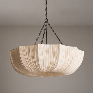 Lustre Ombrina com Tecido Recolhido