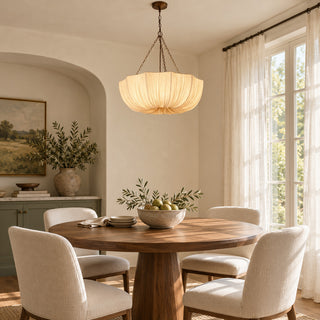 Lustre Ombrina com Tecido Recolhido