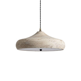 Sabrio Travertine Saucer Pendant Light