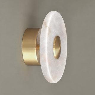Selune Round Alabaster Wall Sconce