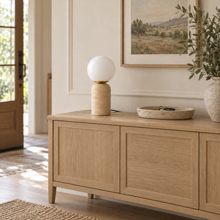 Candeeiro de Mesa Selvara com Base em Pedra