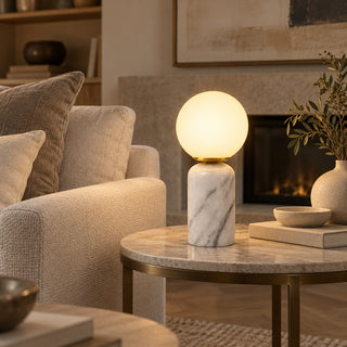 Candeeiro de Mesa Selvara com Base em Pedra