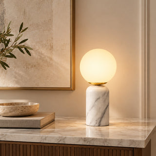 Candeeiro de Mesa Selvara com Base em Pedra