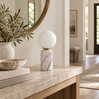 Candeeiro de Mesa Selvara com Base em Pedra