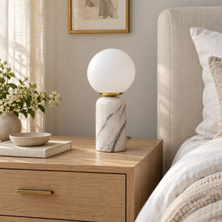 Candeeiro de Mesa Selvara com Base em Pedra