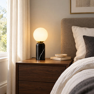 Candeeiro de Mesa Selvara com Base em Pedra