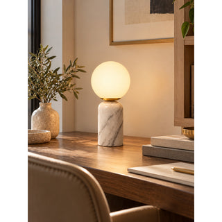 Candeeiro de Mesa Selvara com Base em Pedra