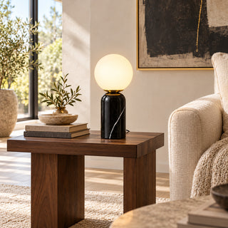 Candeeiro de Mesa Selvara com Base em Pedra
