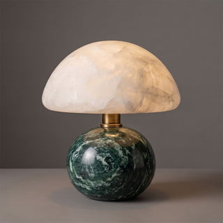 Lunara Serie Alabaster-Tischleuchte mit Akku