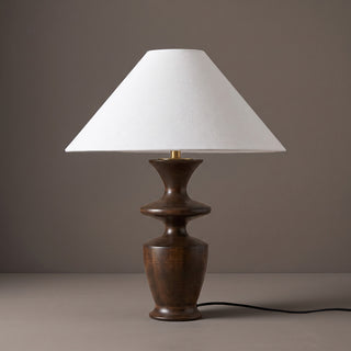 Candeeiro de Mesa Tornelle em Cinza Torneado