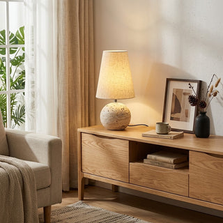 Velmont Travertine Table Lamp