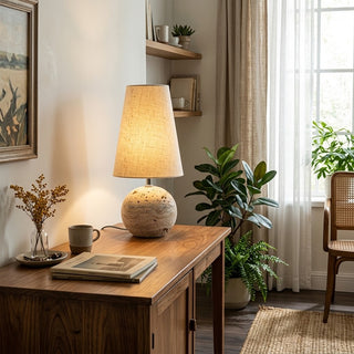 Velmont Travertine Table Lamp