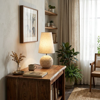 Velmont Travertine Table Lamp