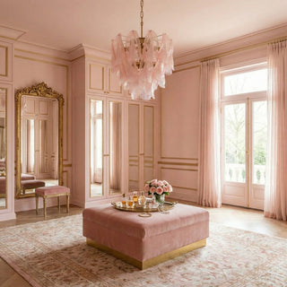 Pink Murano Glass Chandelier