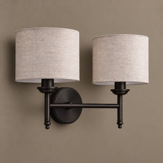 Brantis Linen Drum Sconce