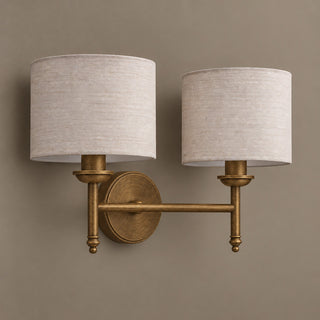 Brantis Linen Drum Sconce