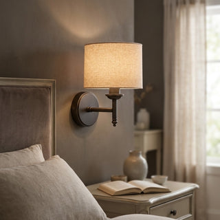 Brantis Linen Drum Sconce