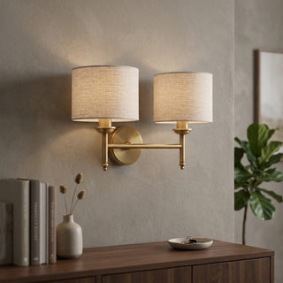 Brantis Linen Drum Sconce
