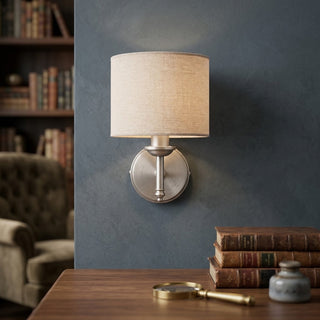 Brantis Linen Drum Sconce