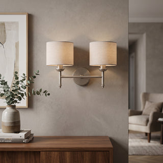 Brantis Linen Drum Sconce