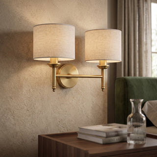 Brantis Linen Drum Sconce