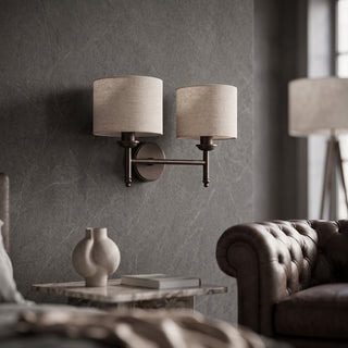 Brantis Linen Drum Sconce