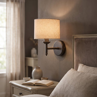 Brantis Linen Drum Sconce