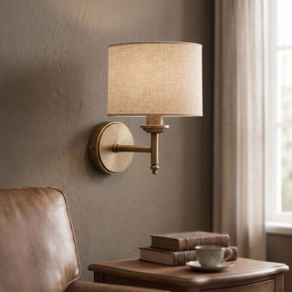 Brantis Linen Drum Sconce