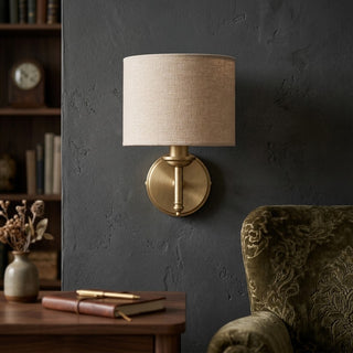 Brantis Linen Drum Sconce