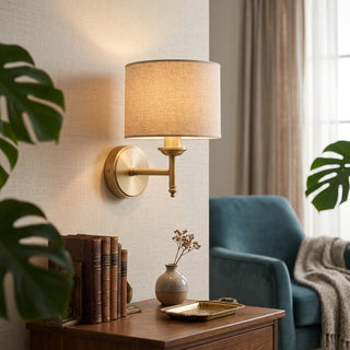 Brantis Linen Drum Sconce