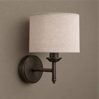 Brantis Linen Drum Sconce