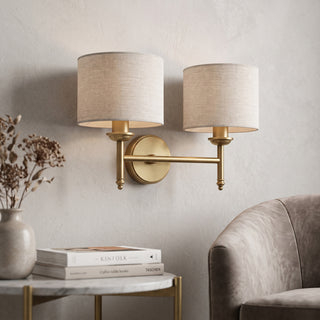 Brantis Linen Drum Sconce