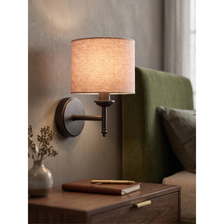 Brantis Linen Drum Sconce