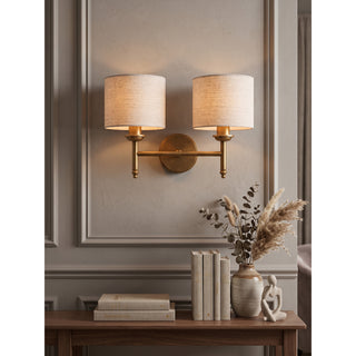 Brantis Linen Drum Sconce