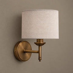 Lacquered Burnished Brass & Off-White