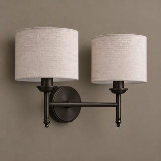 Brantis Linen Drum Sconce