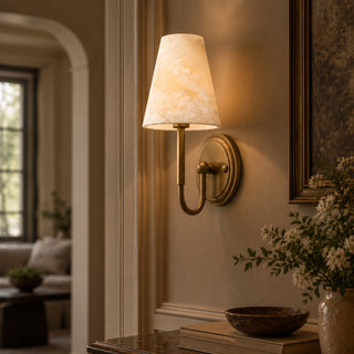 Aethel Tapered Alabaster Sconce