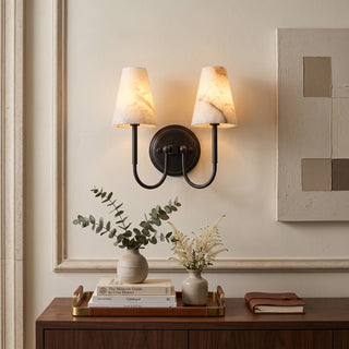 Aethel Tapered Alabaster Sconce