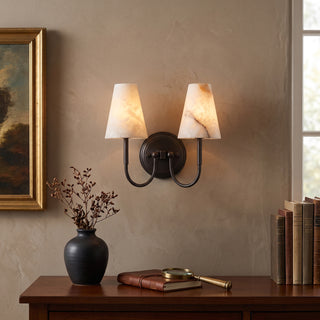 Aethel Tapered Alabaster Sconce