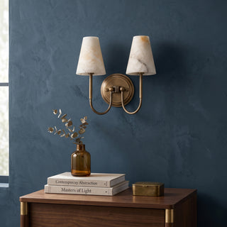 Aethel Tapered Alabaster Sconce