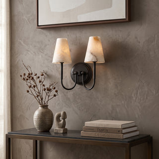 Aethel Tapered Alabaster Sconce