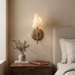 Aethel Tapered Alabaster Sconce