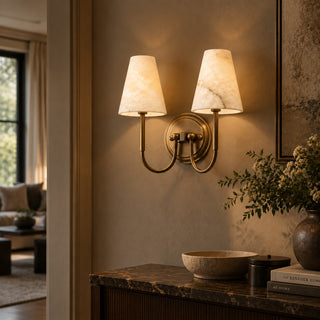 Aethel Tapered Alabaster Sconce