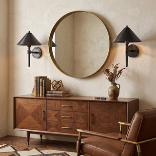 Bravin Brass Cone Sconce